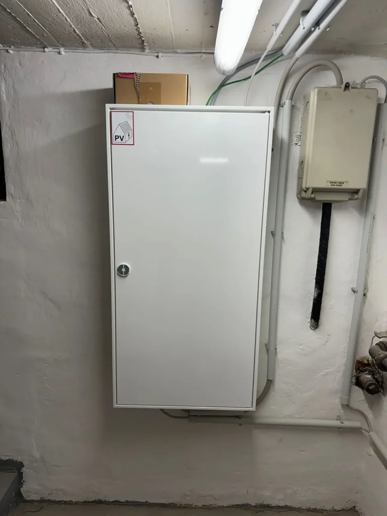 Aufnahme des neuen Sicherungskastens nach TAB Norm